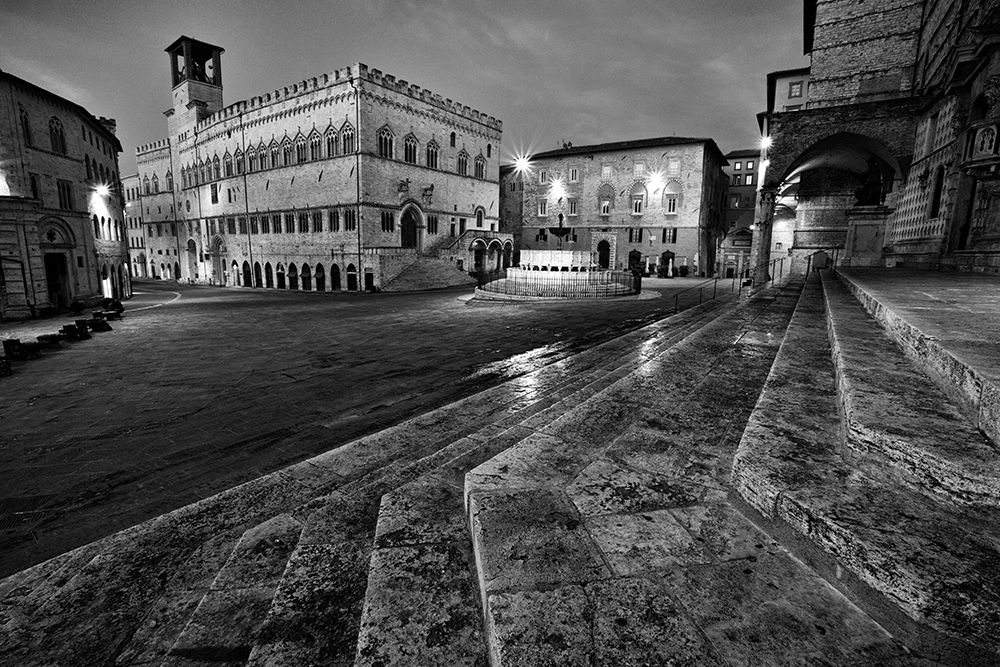 Italy- Umbria- Perugia. Palazzo dei Priori and the Fontana Maggiore art print by Julie Eggers for $57.95 CAD