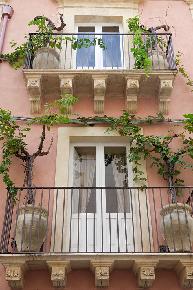 Noto, Sicily. Charming old window and terrace on a home. art print by Julien McRoberts for $57.95 CAD