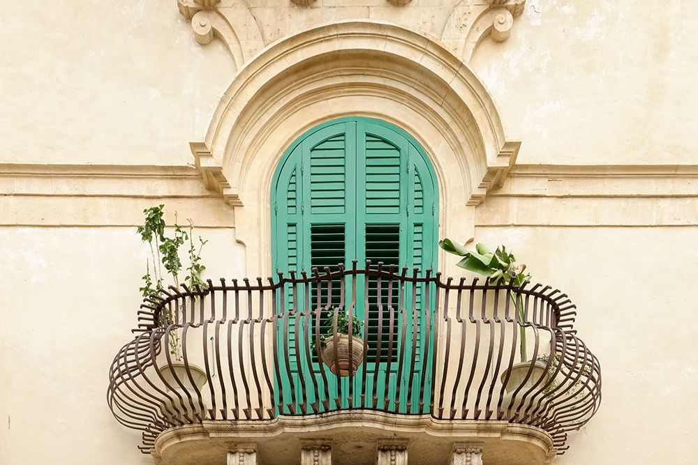 Noto, Sicily. Charming old window and terrace on a home. art print by Julien McRoberts for $57.95 CAD