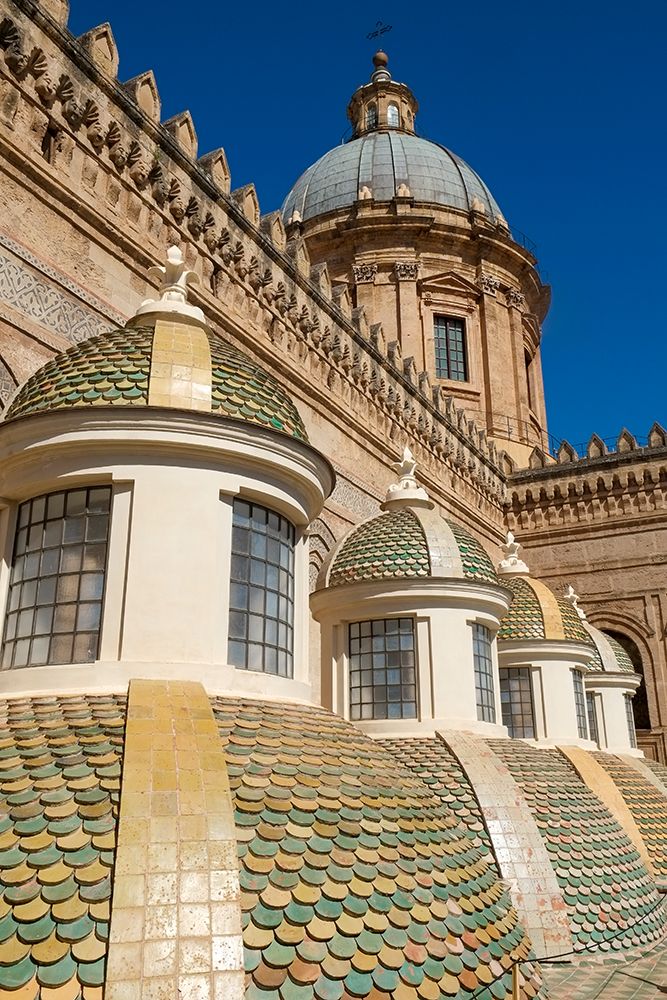 Palermo, Sicily. Cathedral of Palermo, built in 1104, embodies the Arab-Norman Style architecture. art print by Julien McRoberts for $57.95 CAD