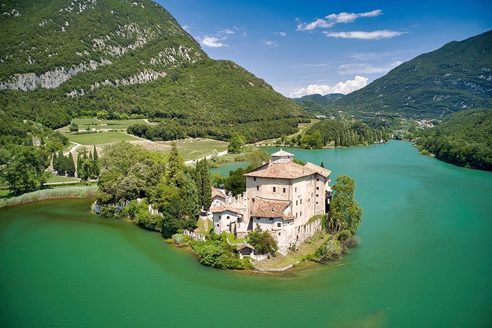 Italy-Trentino-castle and Toblino Lake art print by Michele Molinari for $57.95 CAD