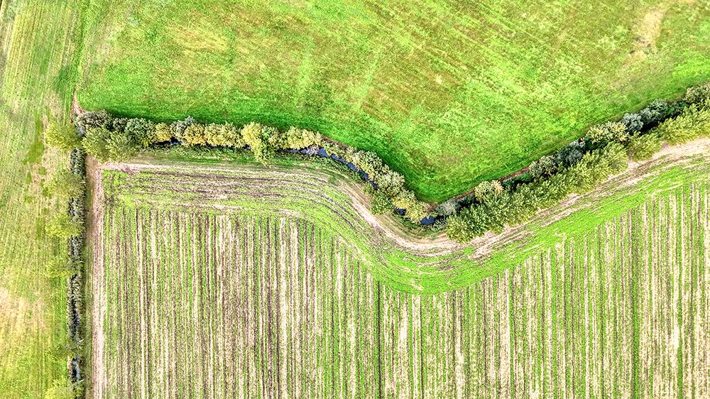 Aerial of a field in Italy. art print by Michele Molinari for $57.95 CAD