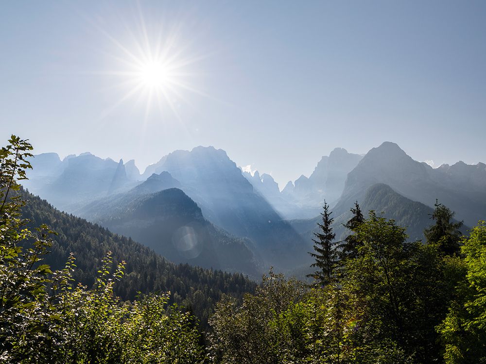 View from Val Rendena towards the Brenta Dolomites-UNESCO World Heritage Site-Italy-Trentino-Val Re art print by Martin Zwick for $57.95 CAD
