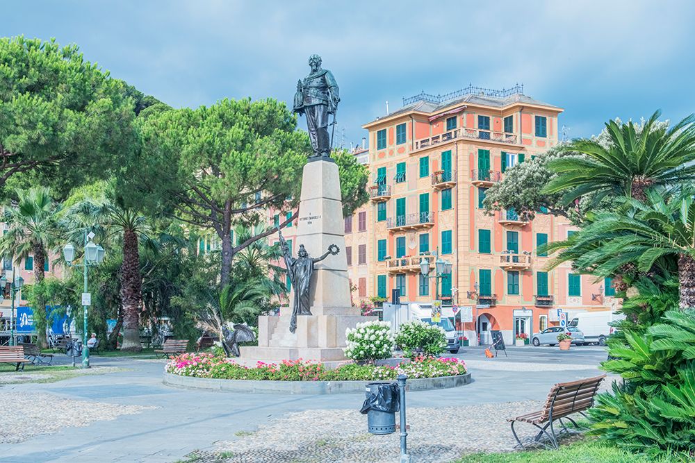 Italy, Liguria. Santa Margherita, statue of King Vittorio Emanuele art print by Rob Tilley for $57.95 CAD