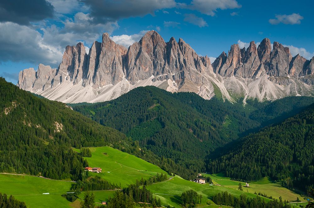 A view of Odle Group mountain and the valley below Funes-Trentino Alto Adige-Italy art print by Sergio Pitamitz for $57.95 CAD