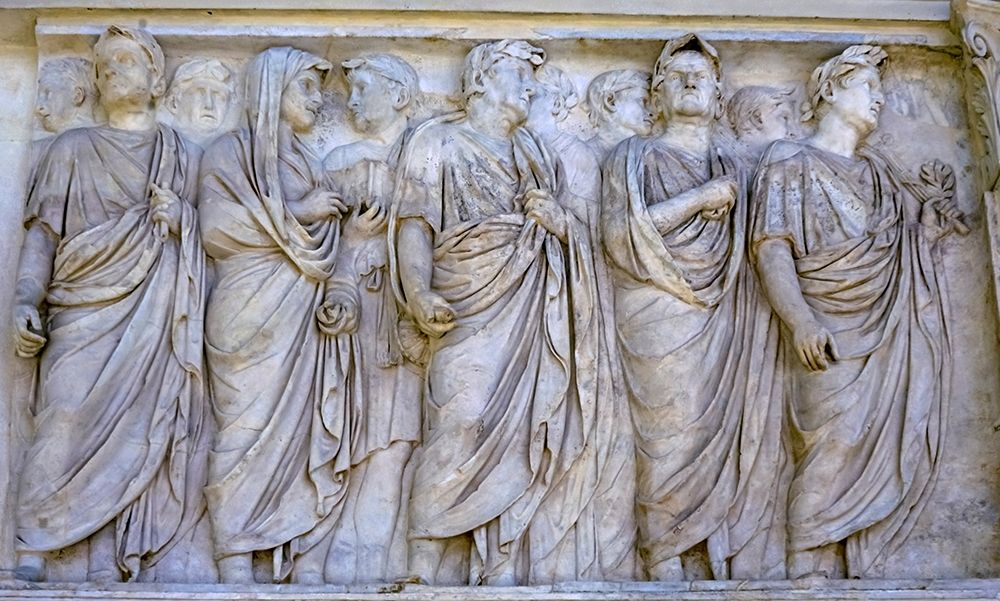 Imperial Family Statue Empero Tiberius Ara Pacis Altar of Augustus Peace-Rome-Italy art print by William Perry for $57.95 CAD