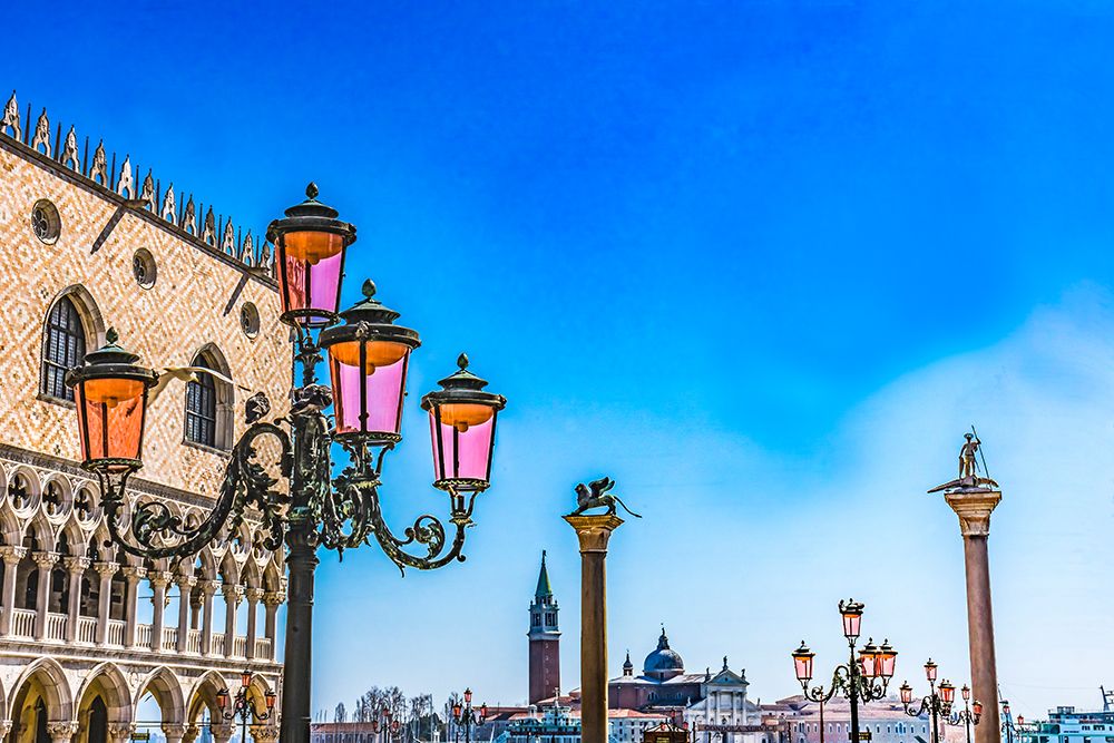Saint Marks Square-Doge Palace erected in 1100s art print by William Perry for $57.95 CAD