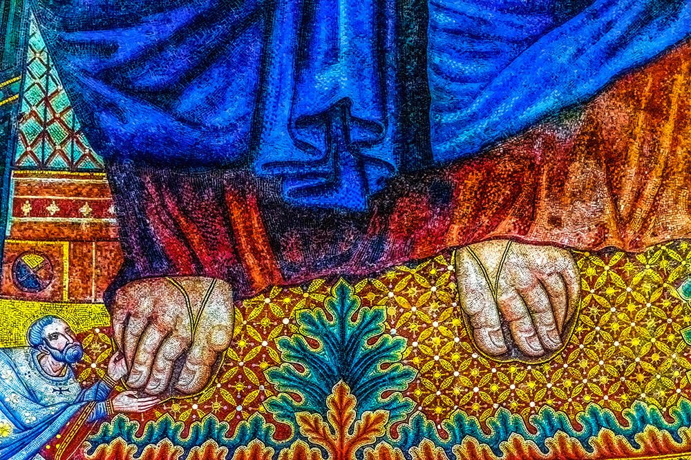 Ancient Jesus Feet mosaic, Papal Basilica of Saint Paul, Rome, Italy.. art print by William Perry for $57.95 CAD