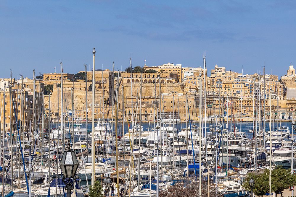 Malta, Birgu. Boats in marina. art print by Emily M. Wilson for $57.95 CAD