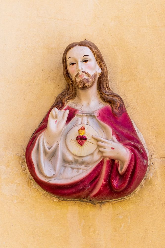 Malta, Birgu. Sacred Heart of Jesus plaque. art print by Emily M. Wilson for $57.95 CAD