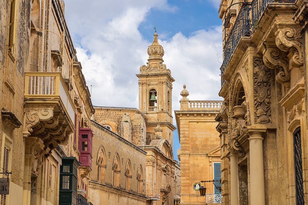 Malta, Mdina. Bell tower of the Carmelite Priory. art print by Emily M. Wilson for $57.95 CAD
