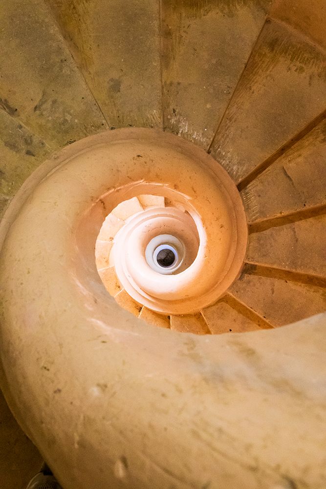 Malta, Mosta. The Rotunda of Mosta. Spiral staircase to the gallery inside the dome. art print by Emily M. Wilson for $57.95 CAD