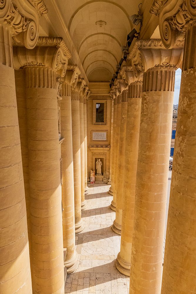 Malta, Mosta. The Sanctuary Basilica of the Assumption of Our Lady, Rotunda of Mosta. Ionic columns art print by Emily M. Wilson for $57.95 CAD