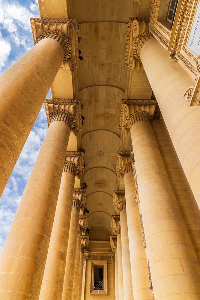 Malta, Mosta. The Sanctuary Basilica of the Assumption of Our Lady, Rotunda of Mosta. Ionic columns art print by Emily M. Wilson for $57.95 CAD