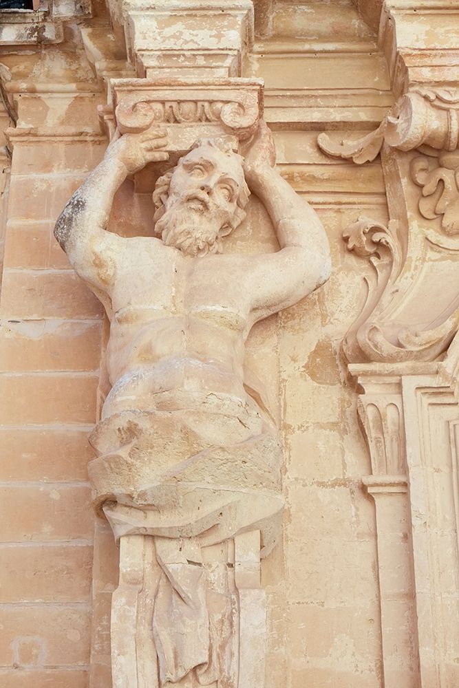 Mdina, Malta. Old stone carving graces a building in Valetta. art print by Julien McRoberts for $57.95 CAD