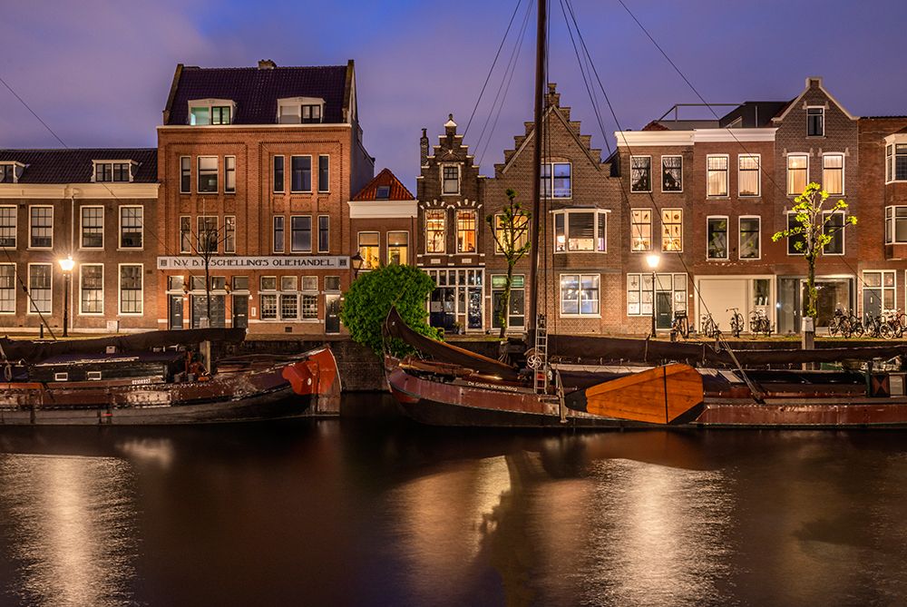 Europe-The Netherlands-Delfshaven-Sunset scene along canal art print by Jaynes Gallery for $57.95 CAD