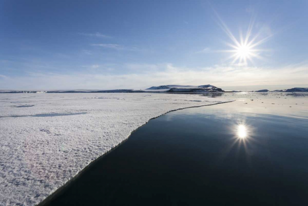 Svalbard Sunburst reflected in still water art print by Bill Young for $57.95 CAD