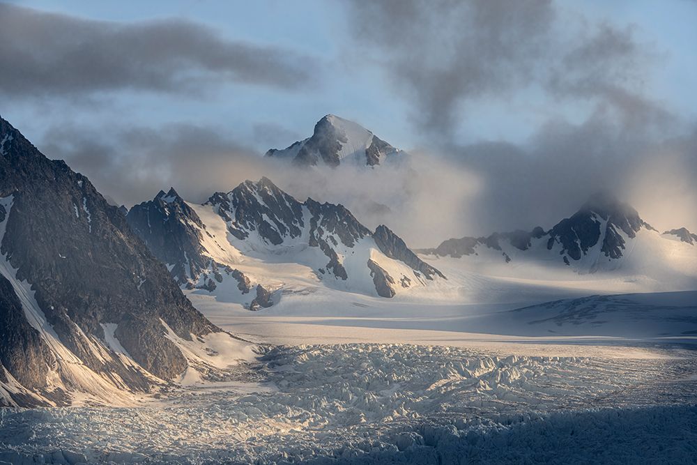 Norway, Svalbard. Monacobreen Glacier ends in Arctic Ocean. art print by Jaynes Gallery for $57.95 CAD