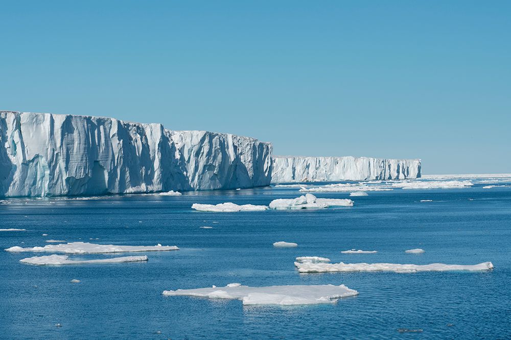 Norway, Svalbard. Brasvellbreen Glacier faces the Arctic Ocean. art print by Jaynes Gallery for $57.95 CAD
