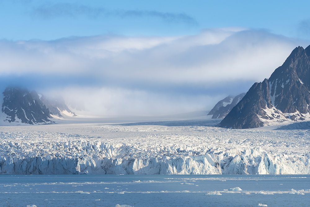 Norway, Svalbard. Monacobreen Glacier ends in Arctic Ocean. art print by Jaynes Gallery for $57.95 CAD