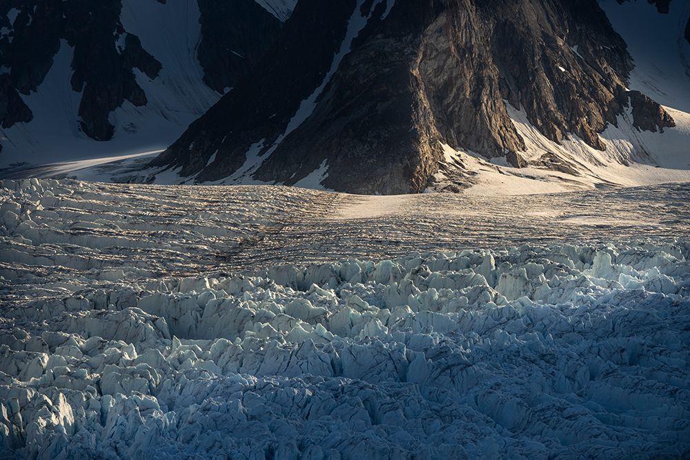 Norway, Svalbard. Monacobreen Glacier at sunset. art print by Jaynes Gallery for $57.95 CAD