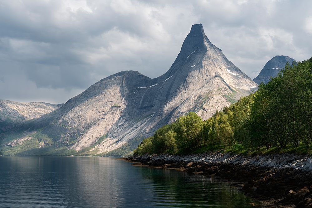 Norway, Narvik. Stetind Mountain and fjord. art print by Jaynes Gallery for $57.95 CAD