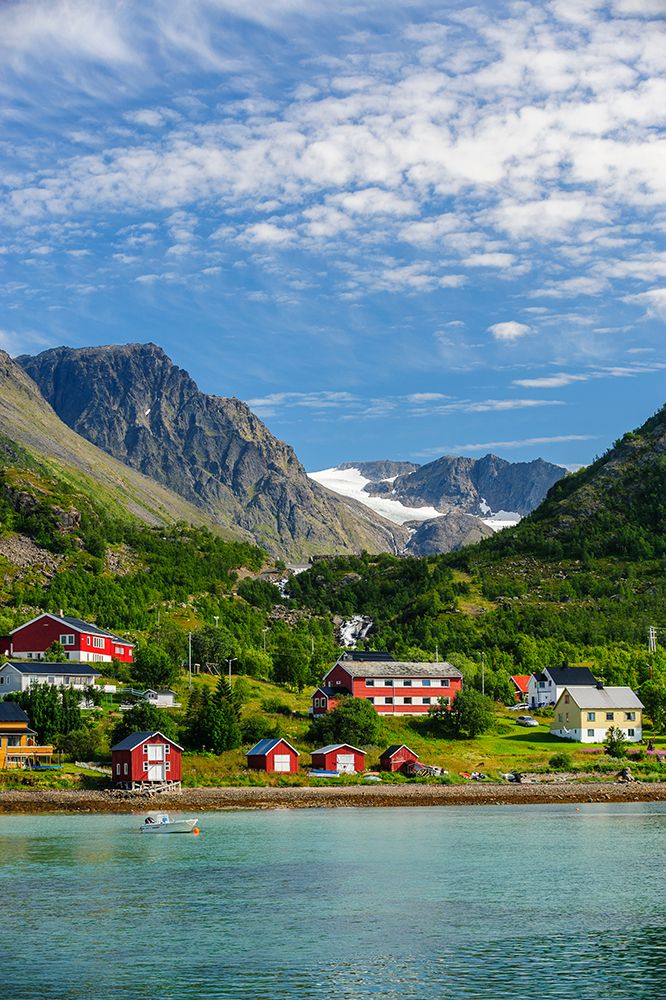 Norway-Finnmark-Bergsfjord. The small community of Bergsfjord on the Norwegian coast. art print by Fredrik Norrsell for $57.95 CAD
