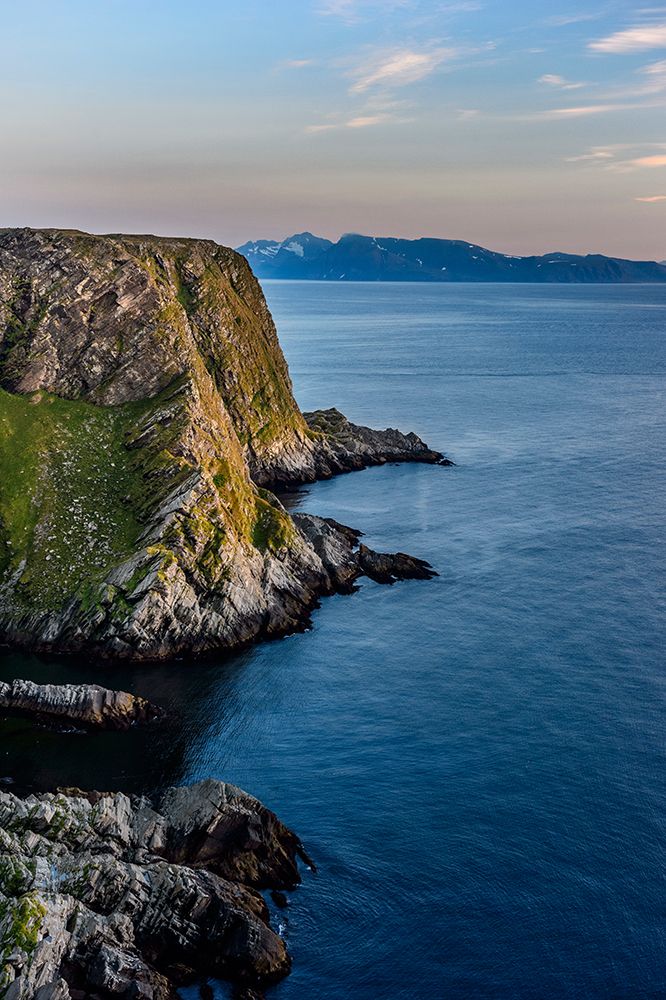 Norway-Finnmark-Loppa. Bird nesting cliffs overlooking the Norwegian Sea. art print by Fredrik Norrsell for $57.95 CAD