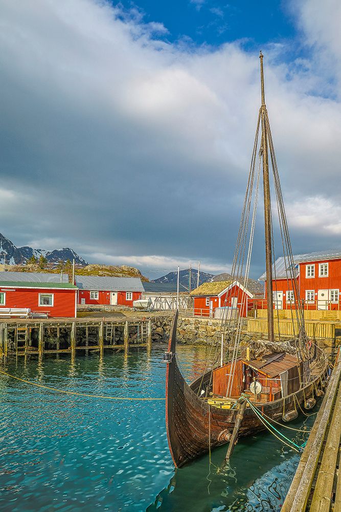 Norway- Lofoten Islands. Ballstadoy from across the lake art print by Hollice Looney for $57.95 CAD