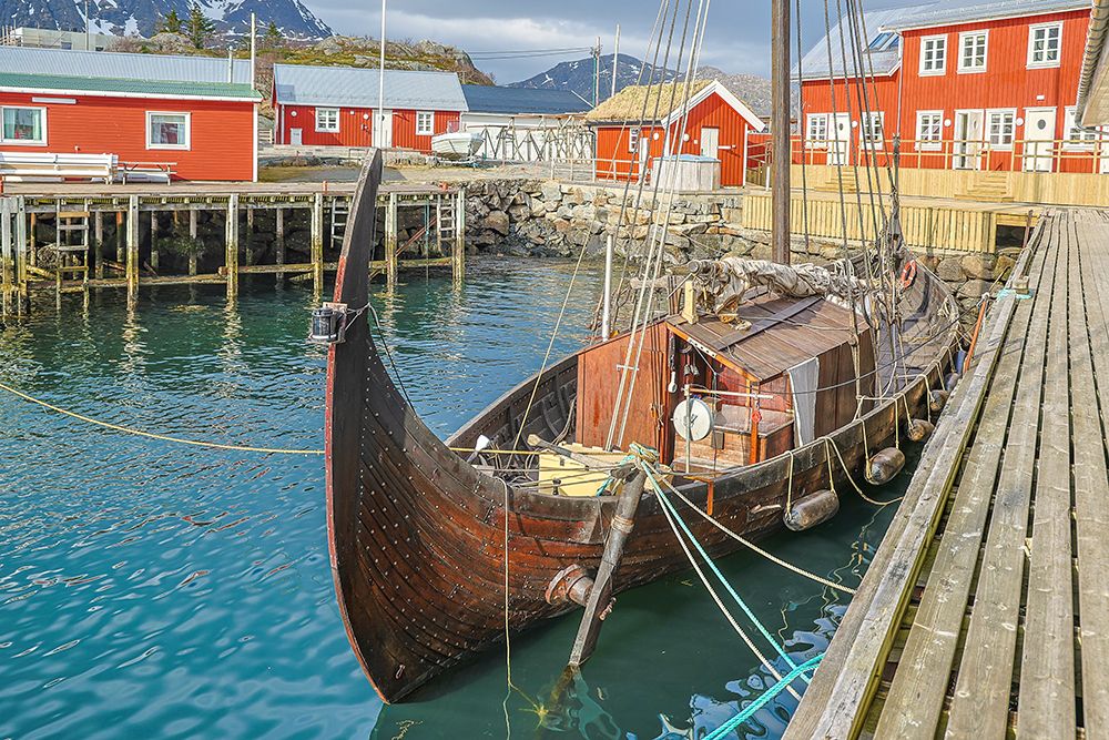 Norway- Lofoten Islands. Ballstadoy from across the lake art print by Hollice Looney for $57.95 CAD