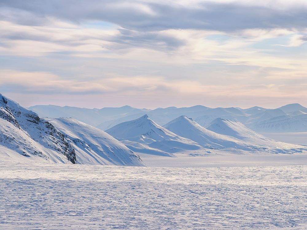 View over Fridtjovbreen Island of Spitsbergen Arctic region-Scandinavia-Norway-Svalbard art print by Martin Zwick for $57.95 CAD