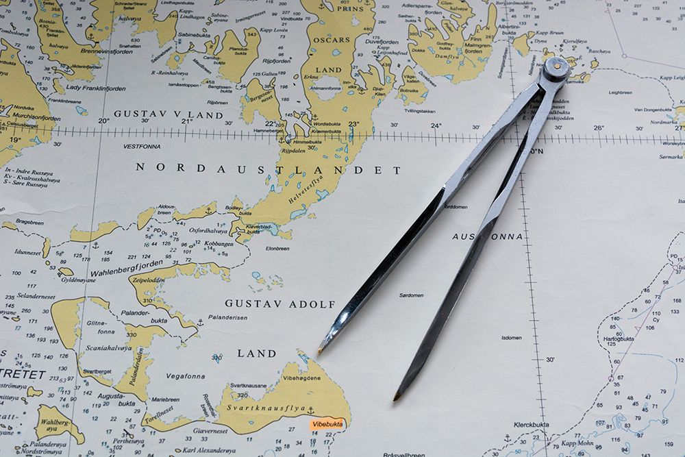 Svalbard Islands maritime map art print by Sergio Pitamitz for $57.95 CAD