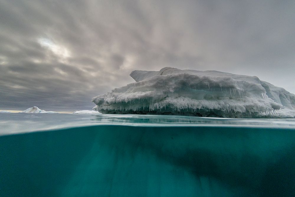 An over-under view of an iceberg Vibebukta-Austfonna-Norway art print by Sergio Pitamitz for $57.95 CAD