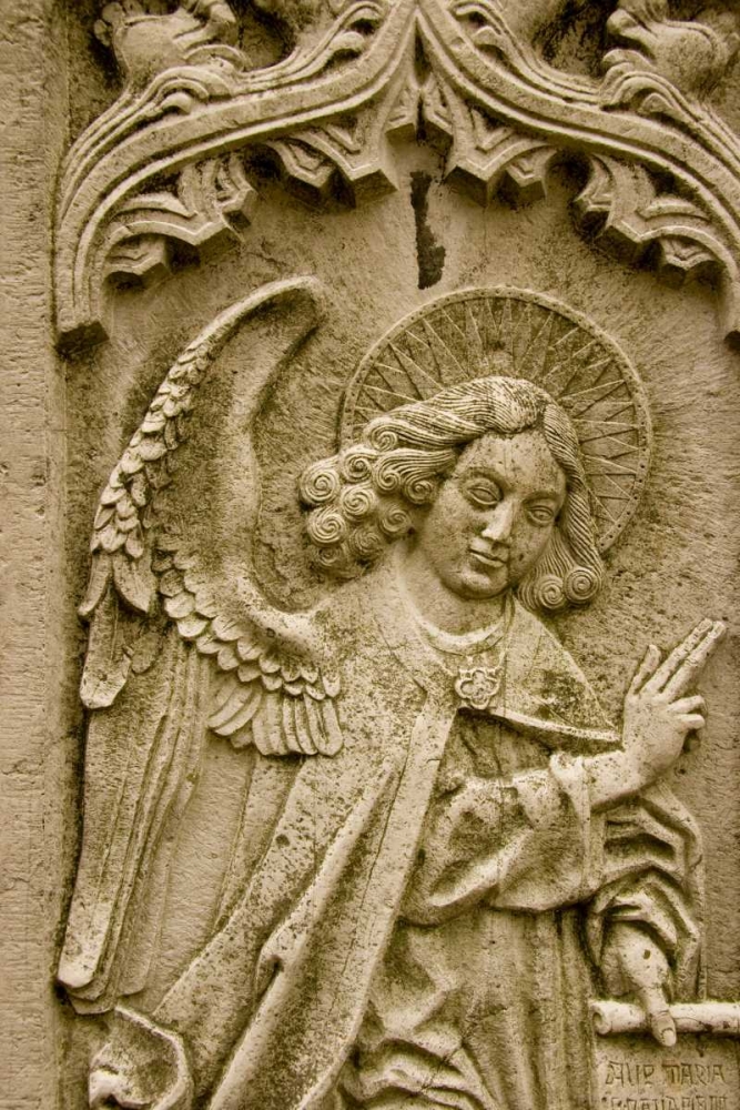 Poland, Gdansk Bas relief of religious icon art print by Nancy, Steve Ross for $57.95 CAD