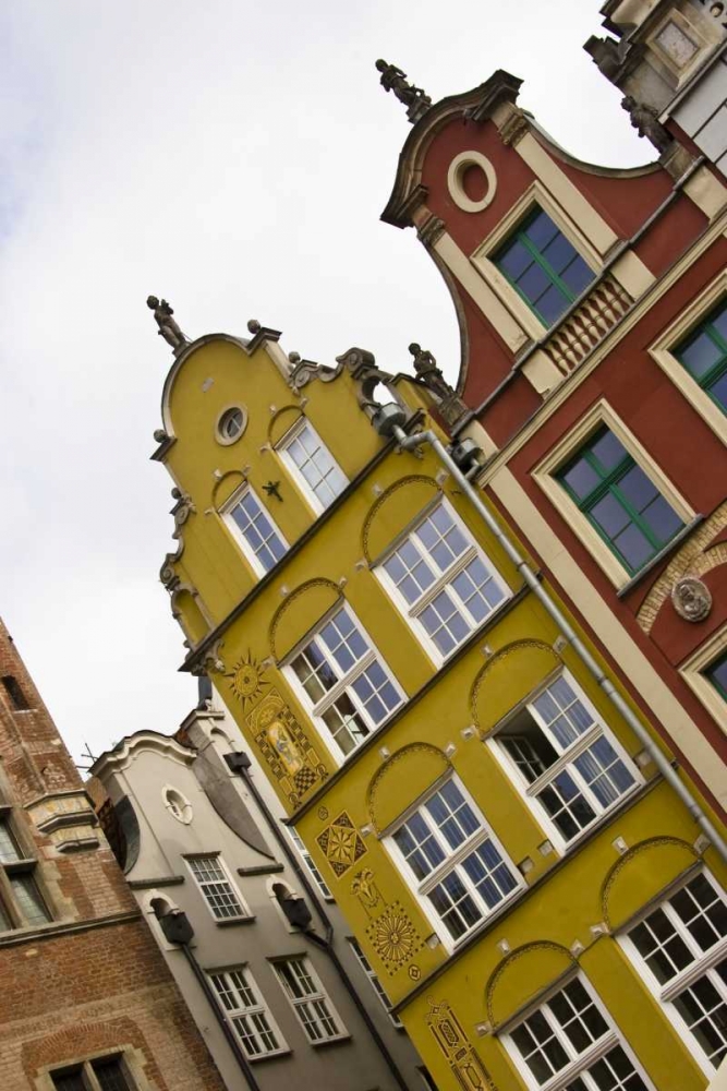 Poland, Gdansk Detail of Old Town row houses art print by Nancy, Steve Ross for $57.95 CAD