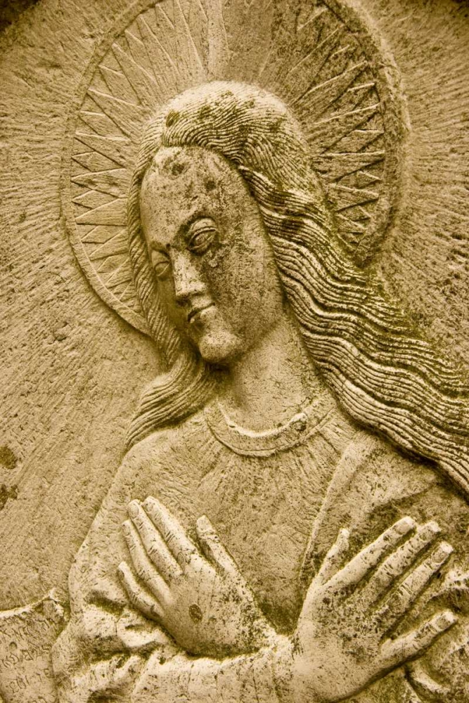Poland, Gdansk Bas relief of religious icon art print by Nancy, Steve Ross for $57.95 CAD
