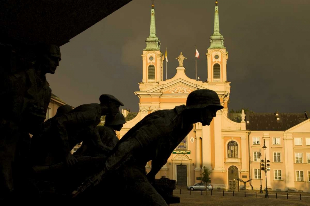 Poland, Warsaw World War II memorial silhouette art print by Jim Zuckerman for $57.95 CAD