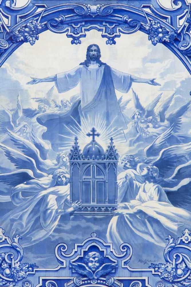 Portugal, Porto Ildefonso Church Mosaic art print by Jim Zuckerman for $57.95 CAD