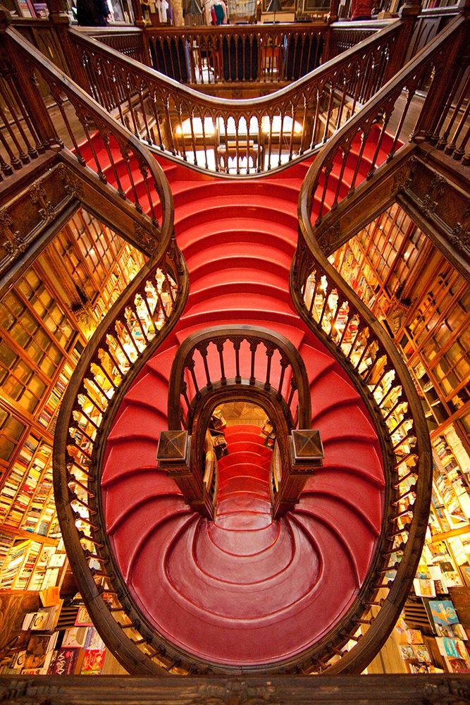 Portugal-Porto Ornate staircase in the Lello Bookstore art print by Jaynes Gallery for $57.95 CAD