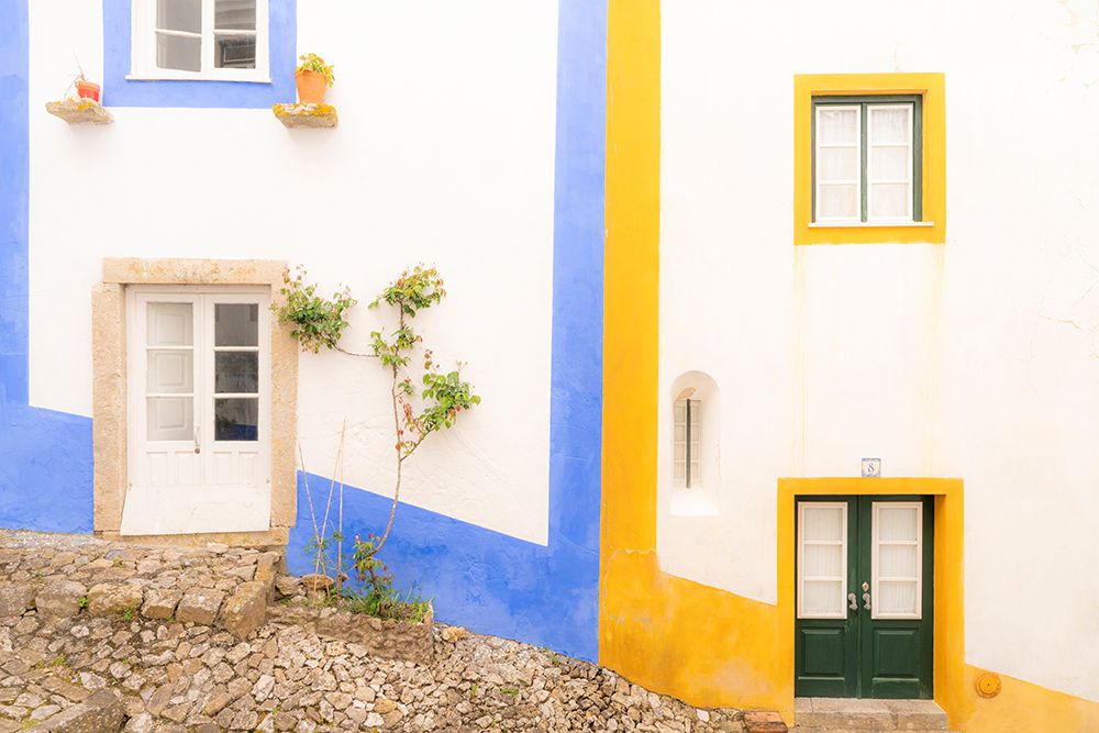 Europe-Portugal-Obidos-Colorful exterior of houses art print by Jaynes Gallery for $57.95 CAD