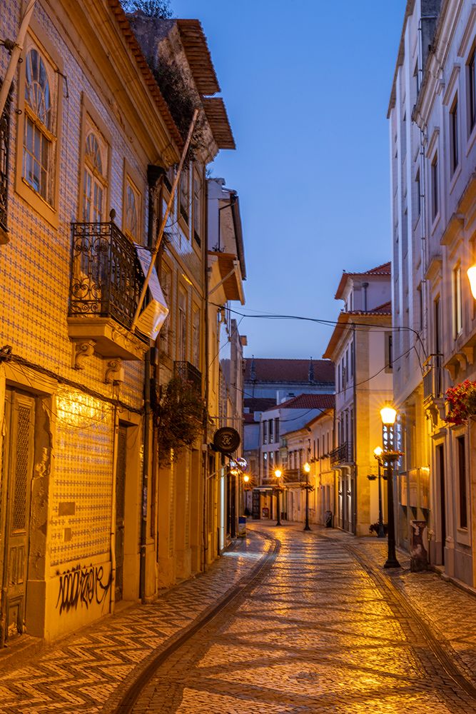 Rua da Coimbra street scene in Aveiro, Portugal art print by Chuck Haney for $57.95 CAD