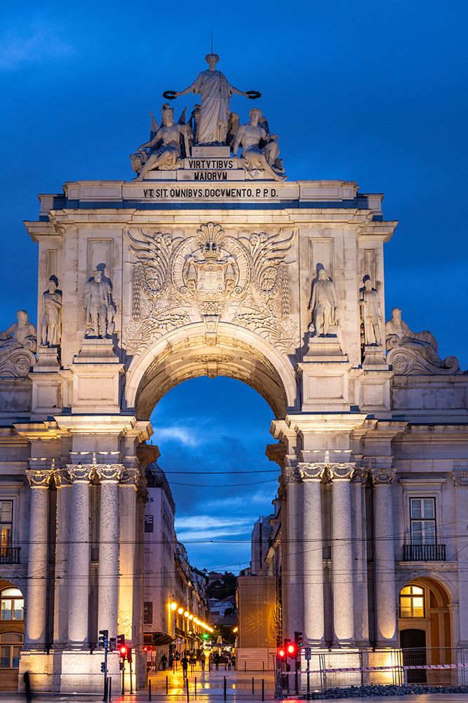 Arco da Rua Augusta in the Plaza of Commerce in Lisbon, Portugal art print by Chuck Haney for $57.95 CAD
