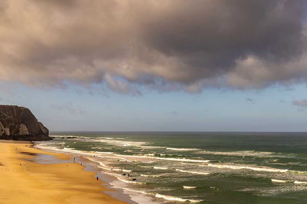 Surfing action at Praia Grande Beach in Colares-Portugal art print by Chuck Haney for $57.95 CAD