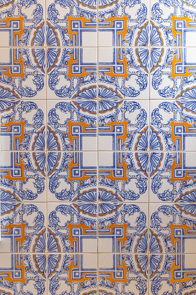 Angra do Heroismo, Terceira Island, Azores, Portugal. Decorative tiles on a building. art print by Emily M. Wilson for $57.95 CAD