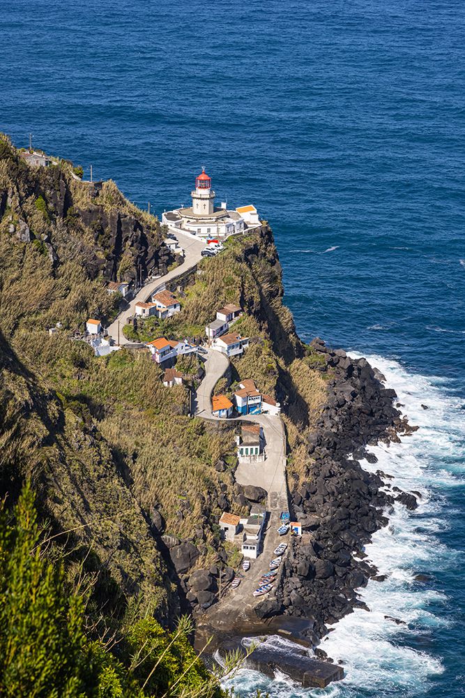 Nordeste, Sao Miguel, Azores, Portugal. The Arnel Point Lighthouse on Sao Miguel Island. art print by Emily M. Wilson for $57.95 CAD