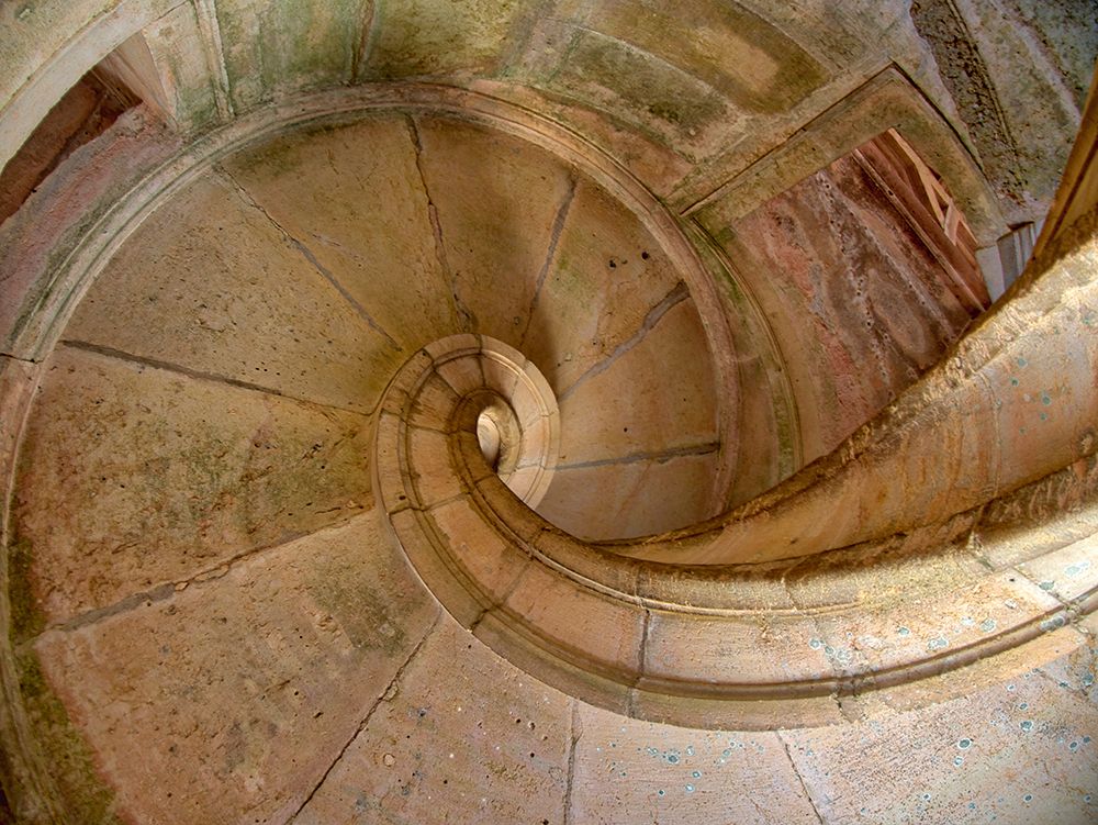 Portugal-Tomar-Stairway in the Royal Cloister of the Convent of Christ in Tomar art print by Julie Eggers for $57.95 CAD