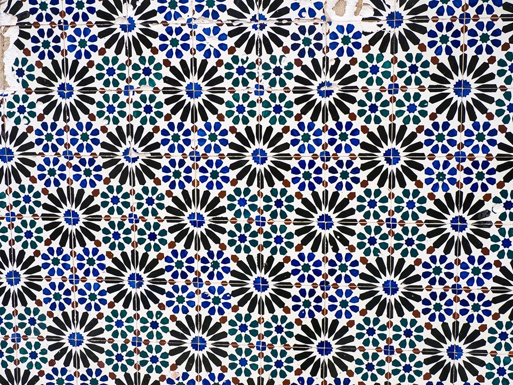 Portugal-Aveiro-Colorful azulejo tiles on the exterior wall of house art print by Julie Eggers for $57.95 CAD