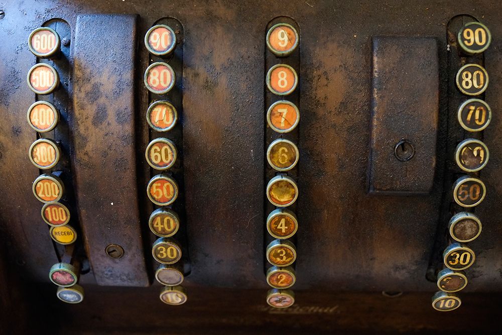 Lisbon-Portugal Antique Portuguese cash register art print by Julien McRoberts for $57.95 CAD