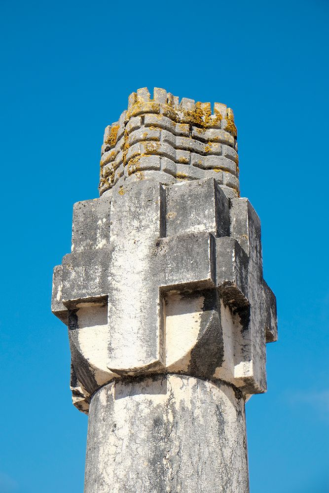 Obidos-Portugal. Old cross on pillar art print by Julien McRoberts for $57.95 CAD