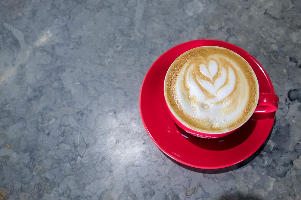 Lisbon-Portugal Cappuccino in red cup art print by Julien McRoberts for $57.95 CAD